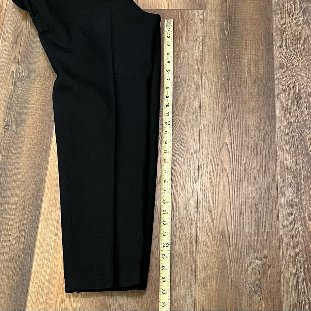 Vtg KORET Wool Pants Women’s Petites 26x28 Black Straight Leg Pockets Lined - Picture 13 of 15